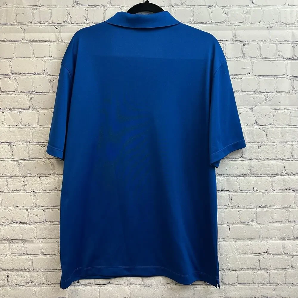 Nike NFL On Field Apparel Indianapolis Colts Blue Polo Short Sleeve Shirt XL